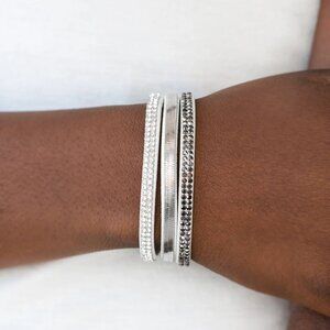 Paparazzi Jewelry Accessories - I Mean Business - White Bracelet - Vintage